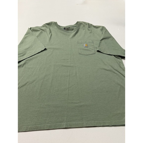 Carhartt Other - Carhartt Pocket T-Shirt‎ Men 3XL Work Rugged Minimal Basic Cotton Blend Green
